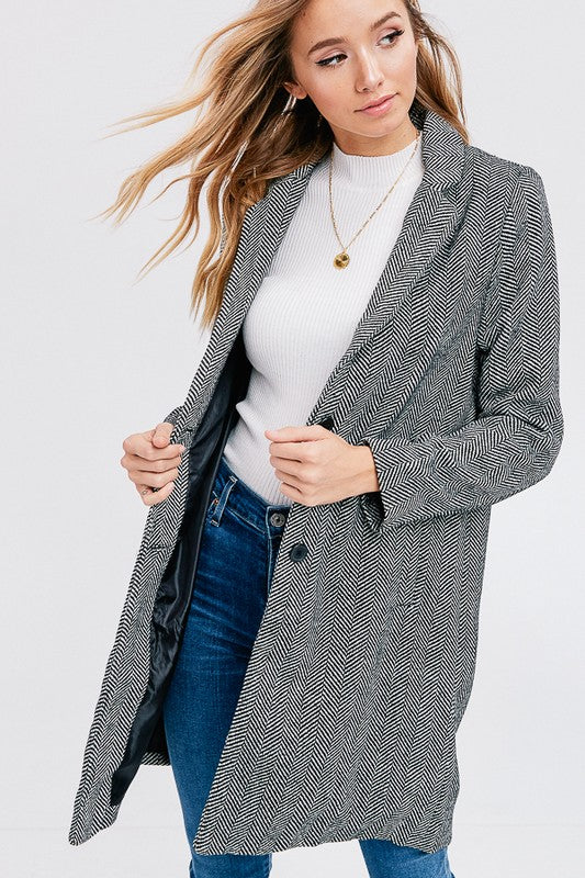 Herringbone Winter Coat