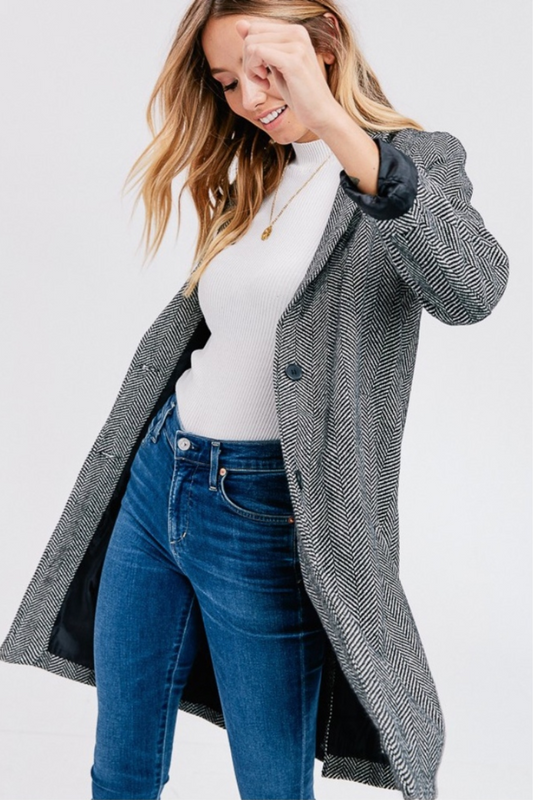 Herringbone Winter Coat